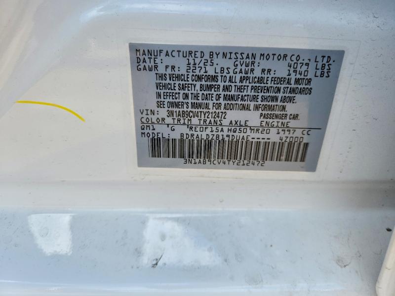 51304606 :رقم المزاد ، 3N1AB9CV4TY212472 vin ، 2026 Nissan Sentra مزاد بيع