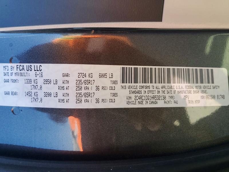 Aukcja sprzedaży 2017 Chrysler Pacifica, vin: 2C4RC1DG1HR532130, numer aukcji: 50934756