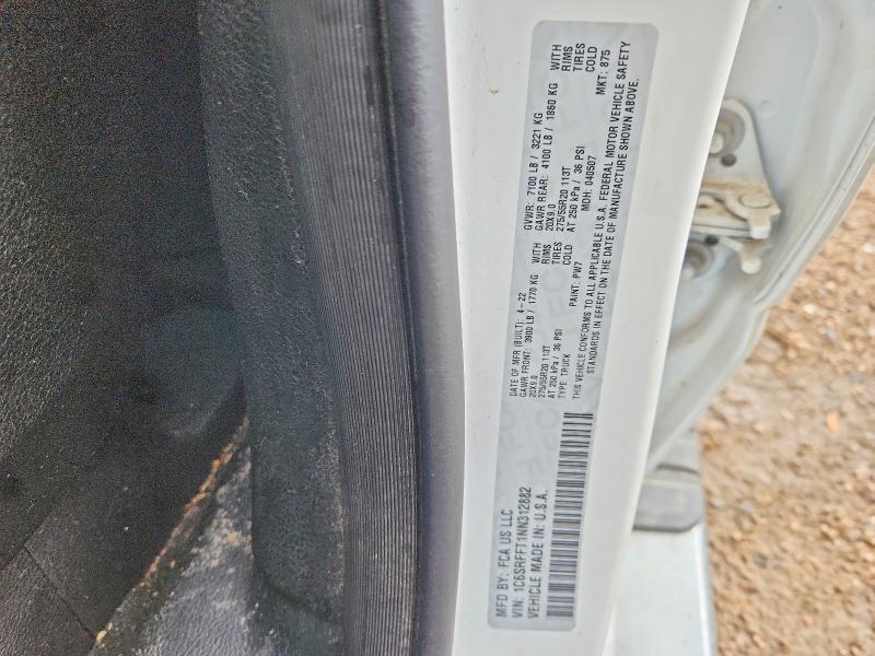 2022 Ram 1500 მანქანა იყიდება აუქციონზე, vin: 1C6SRFFT1NN312882, აუქციონის ნომერი: 48089506