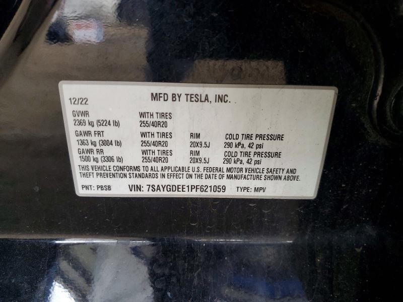 Продажа на аукционе авто 2023 Tesla Model Y, vin: 7SAYGDEE1PF621059, номер лота: 51596926