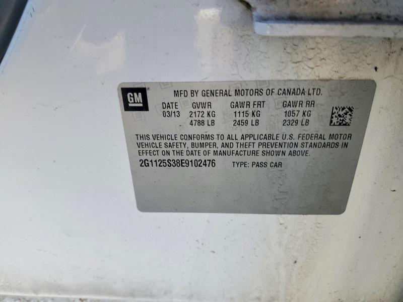 2014 Chevrolet Impala მანქანა იყიდება აუქციონზე, vin: 2G1125S38E9102476, აუქციონის ნომერი: 49605376