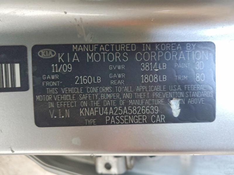 Продаж на аукціоні авто 2010 Kia Forte, vin: KNAFU4A25A5826639, номер лоту: 47922676