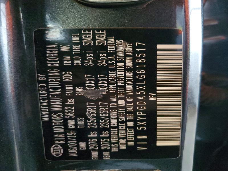 Aukcja sprzedaży 2020 Kia Sorento, vin: 5XYPGDA5XLG618517, numer aukcji: 49111926