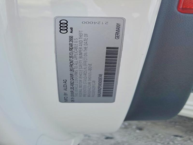 2019 Audi A5 მანქანა იყიდება აუქციონზე, vin: WAUWNGF5XKN008746, აუქციონის ნომერი: 48212306