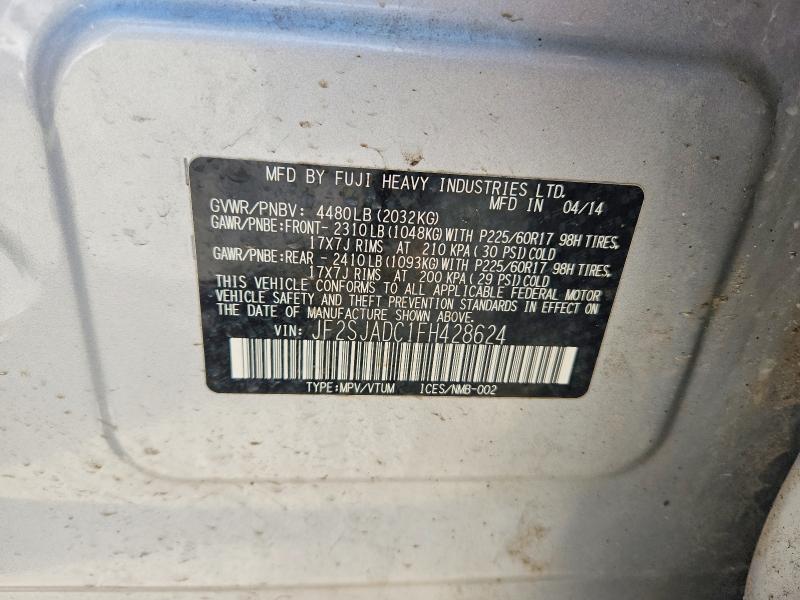 51416296 :رقم المزاد ، JF2SJADC1FH428624 vin ، 2015 Subaru Forester مزاد بيع