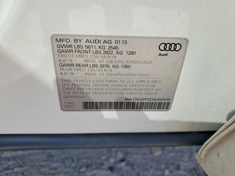 Aukcja sprzedaży 2013 Audi Q5, vin: WA1DGAFP4DA056508, numer aukcji: 49251786