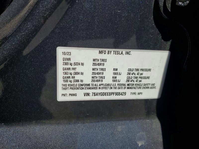 Aukcja sprzedaży 2023 Tesla Model Y, vin: 7SAYGDEE8PF908429, numer aukcji: 49924796
