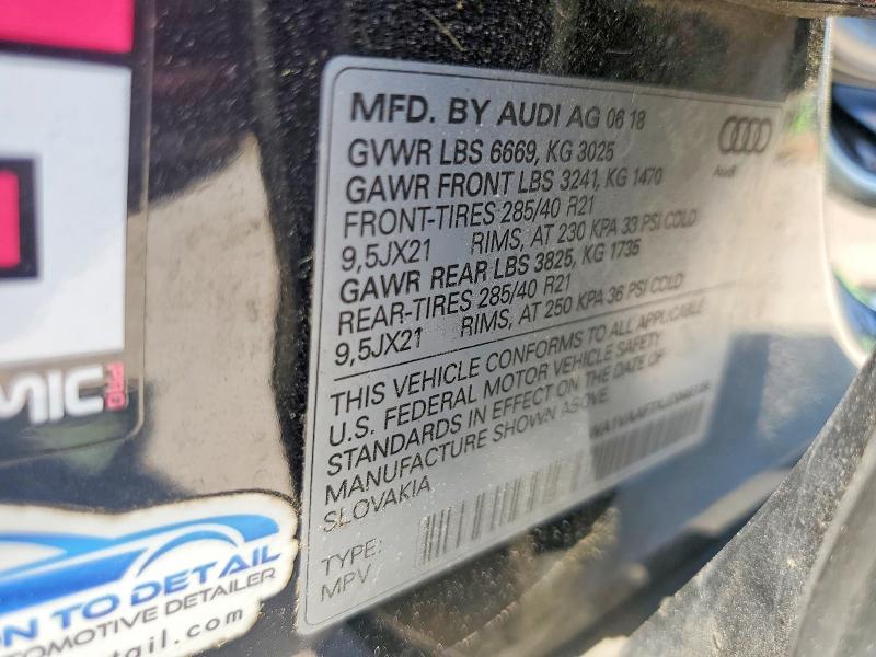 Продажа на аукционе авто 2018 Audi Q7, vin: WA1VAAF7XJD048199, номер лота: 51017106