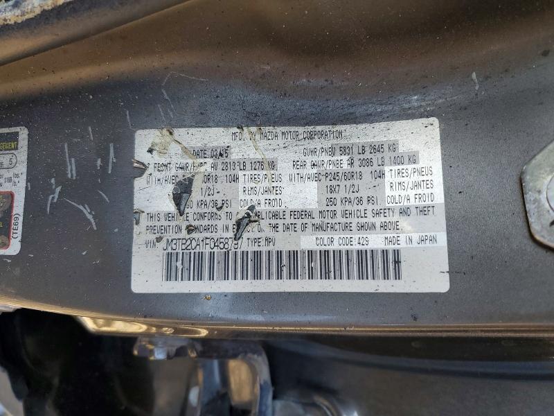 49999296 :رقم المزاد ، JM3TB2CA1F0458797 vin ، 2015 Mazda Cx-9 مزاد بيع