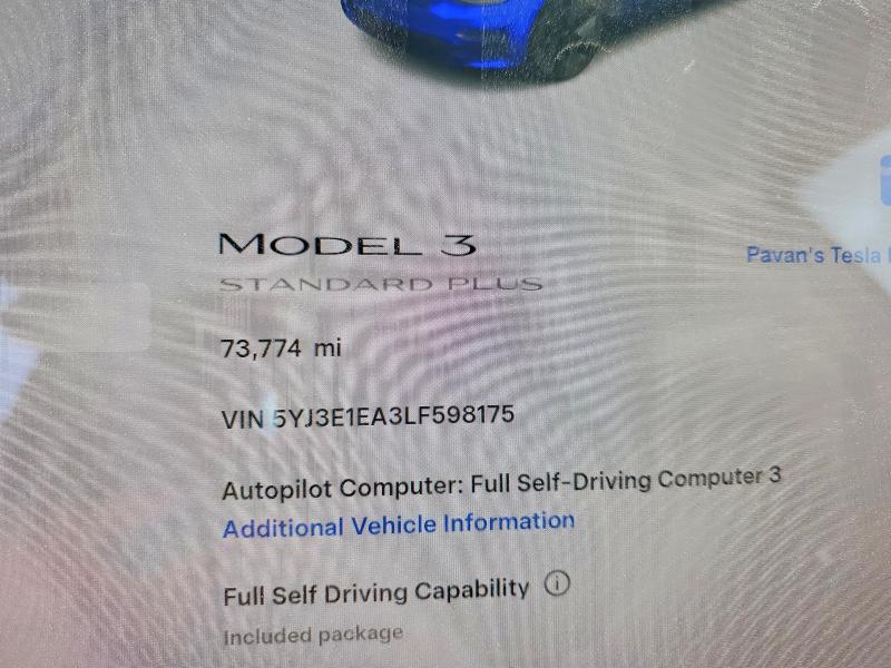 Auction sale of the 2020 Tesla Model 3, vin: 5YJ3E1EA3LF598175, lot number: 49150786