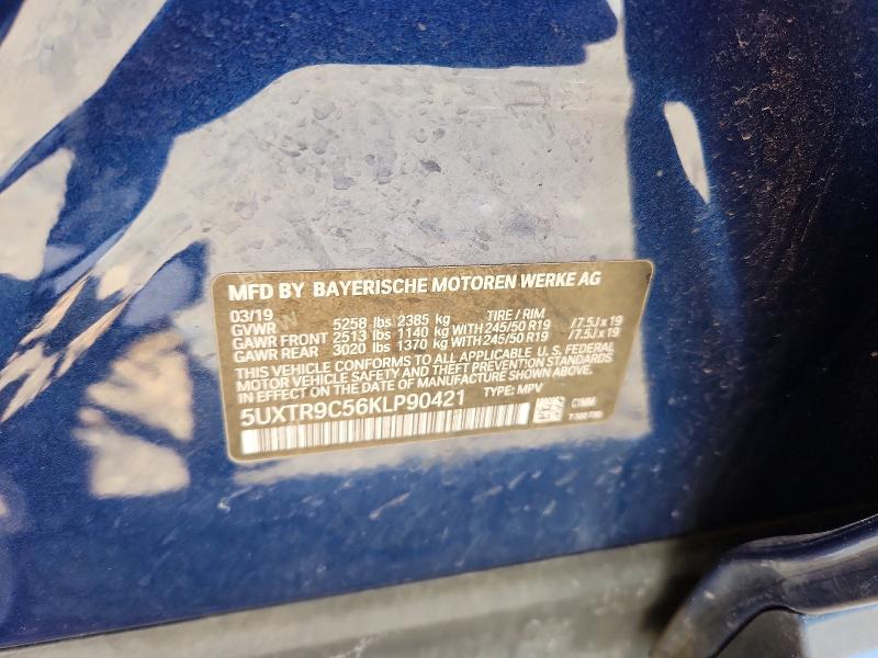 Продаж на аукціоні авто 2019 Bmw X3, vin: 5UXTR9C56KLP90421, номер лоту: 47005516