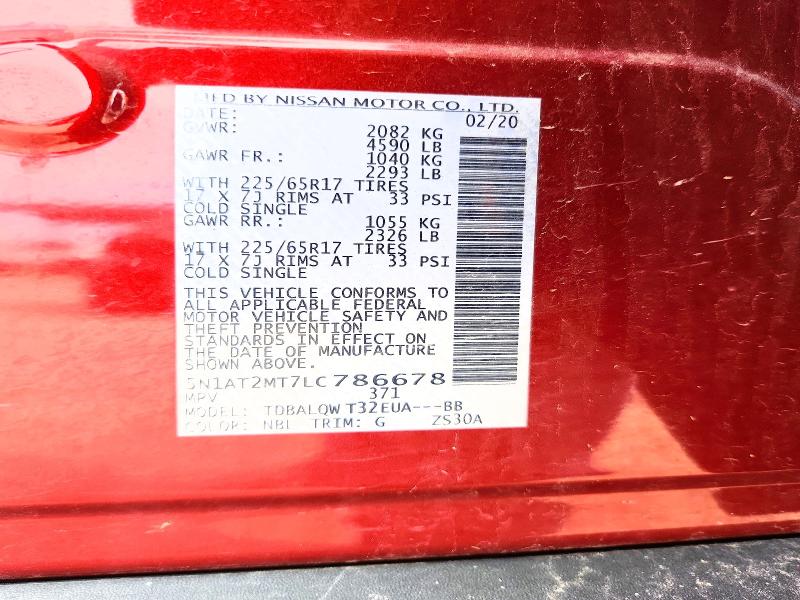 Продажа на аукционе авто 2020 Nissan Rogue, vin: 5N1AT2MT7LC786678, номер лота: 51853566