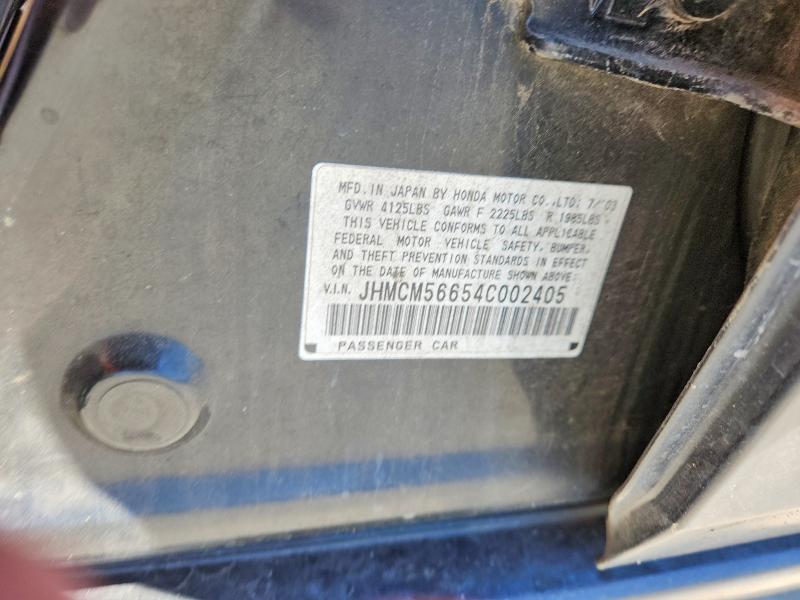 Продаж на аукціоні авто 2004 Honda Accord, vin: JHMCM56654C002405, номер лоту: 51844086