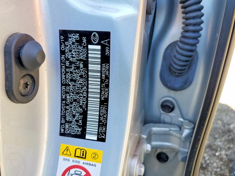 2019 Lexus Ux მანქანა იყიდება აუქციონზე, vin: JTHU9JBH3K2013721, აუქციონის ნომერი: 51156516