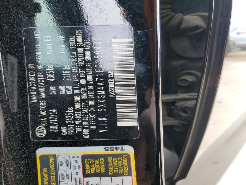 50642266 :رقم المزاد ، 5XXGM4A71FG380480 vin ، 2015 Kia Optima مزاد بيع