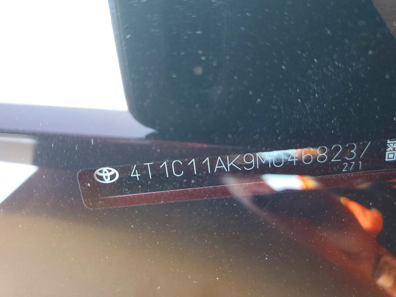 Продаж на аукціоні авто 2021 Toyota Camry, vin: 4T1C11AK9MU468237, номер лоту: 49834726