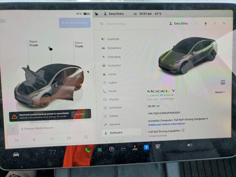Aukcja sprzedaży 2023 Tesla Model Y, vin: 7SAYGDEE2PA193001, numer aukcji: 46093876
