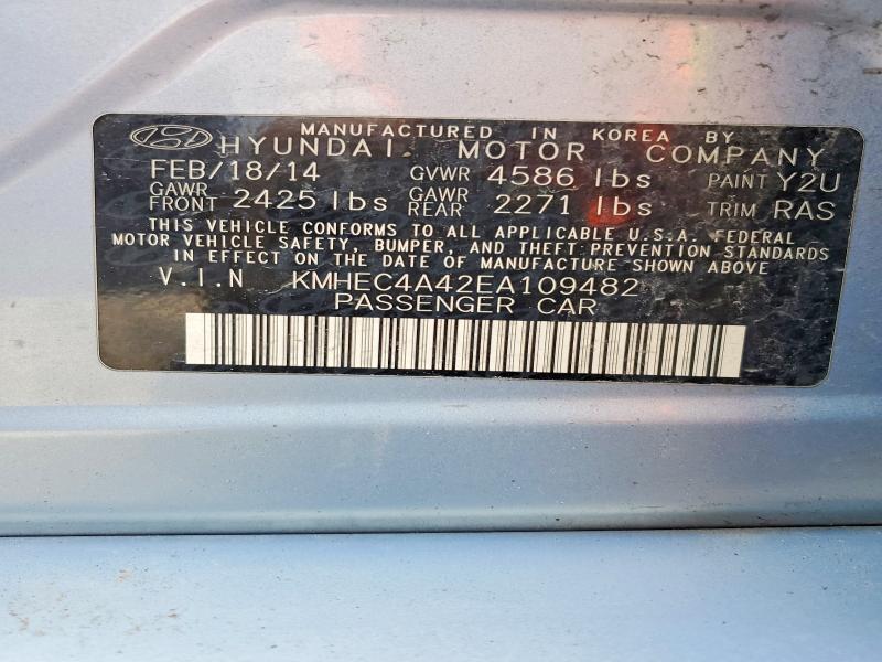 Продаж на аукціоні авто 2014 Hyundai Sonata, vin: KMHEC4A42EA109482, номер лоту: 49580336