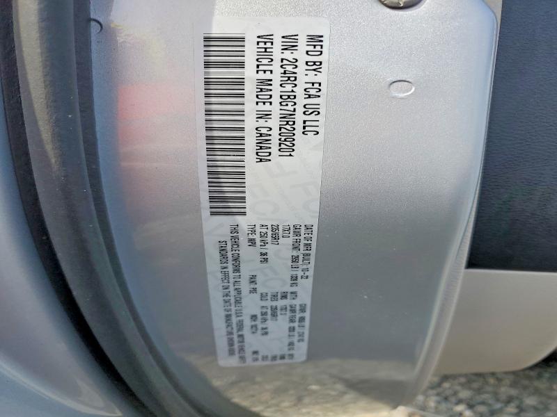 49948816 :رقم المزاد ، 2C4RC1BG7NR209201 vin ، 2022 Chrysler Pacifica مزاد بيع
