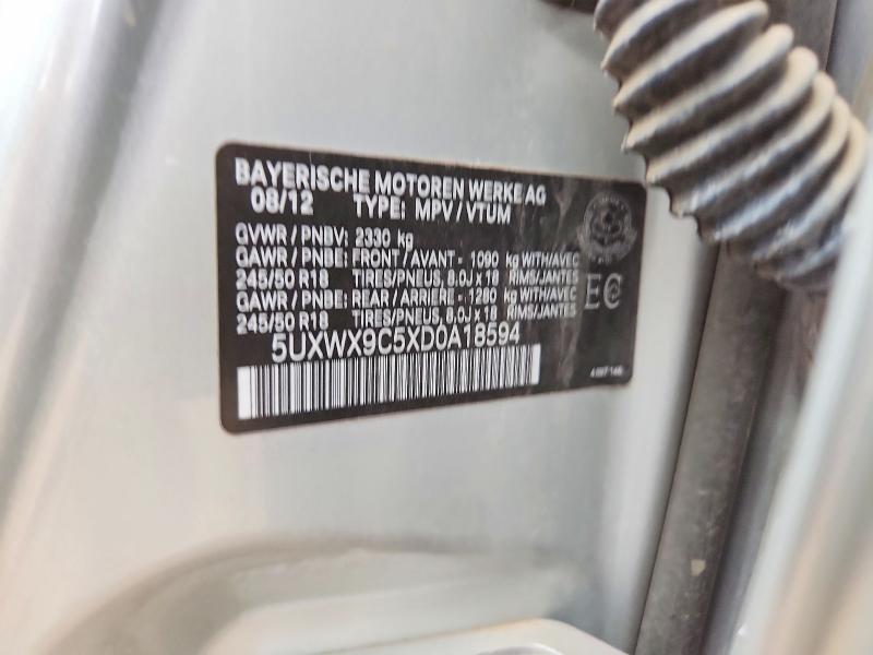 Aukcja sprzedaży 2013 Bmw X3, vin: 5UXWX9C5XD0A18594, numer aukcji: 52046576