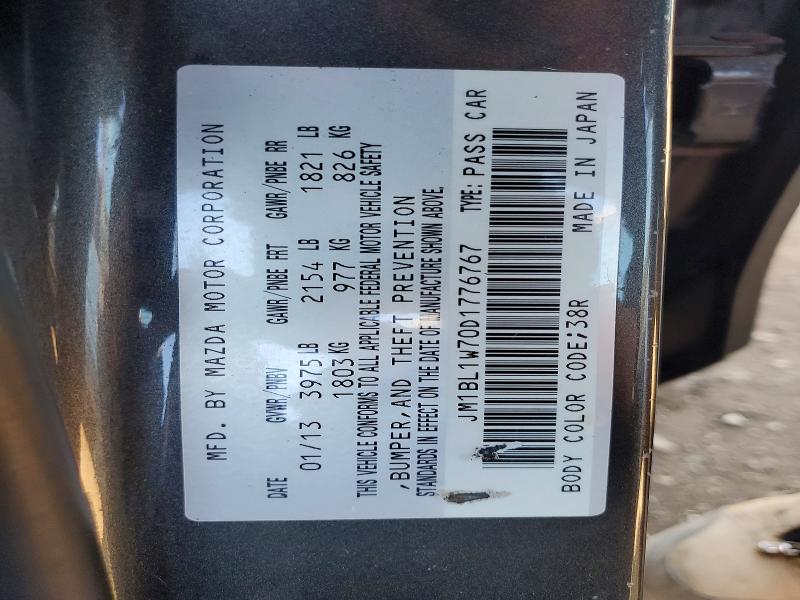 49310246 :رقم المزاد ، JM1BL1W70D1776767 vin ، 2013 Mazda 3 مزاد بيع