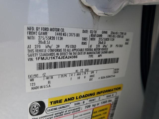 Продаж на аукціоні авто 2018 Ford Expedition, vin: 1FMJU1KT4JEA24386, номер лоту: 50716936