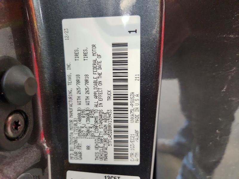 49990866 :رقم المزاد ، 5TFLA5DB8RX159453 vin ، 2024 Toyota Tundra مزاد بيع