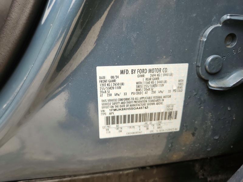 Auction sale of the 2025 Ford Explorer, vin: 1FMUK8KH5SGA48743, lot number: 51490796