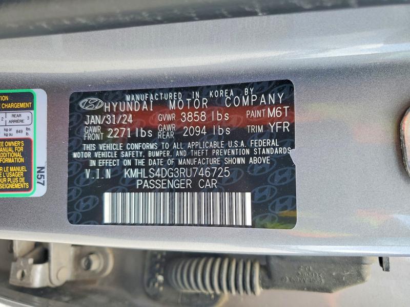 Aukcja sprzedaży 2024 Hyundai Elantra, vin: KMHLS4DG3RU746725, numer aukcji: 51069736