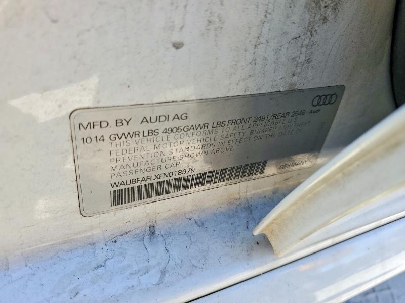 Продаж на аукціоні авто 2015 Audi A4, vin: WAUBFAFLXFN018979, номер лоту: 48413746