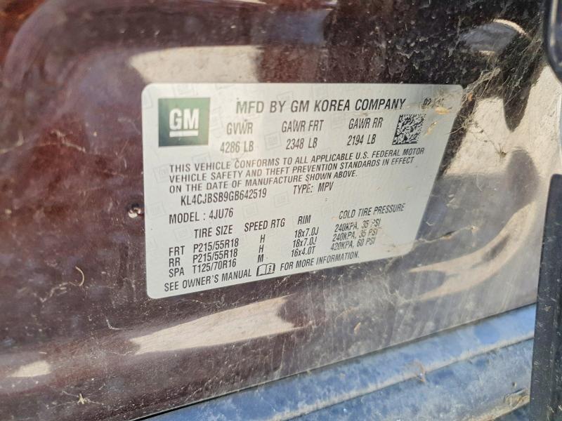 Aukcja sprzedaży 2016 Buick Encore, vin: KL4CJBSB9GB642519, numer aukcji: 50833906