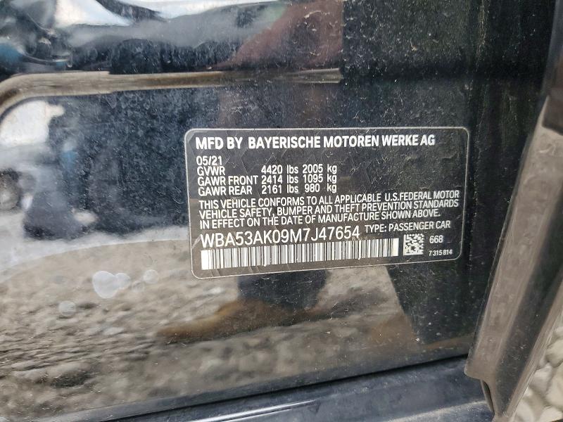 50909706 :رقم المزاد ، WBA53AK09M7J47654 vin ، 2021 Bmw 228i مزاد بيع