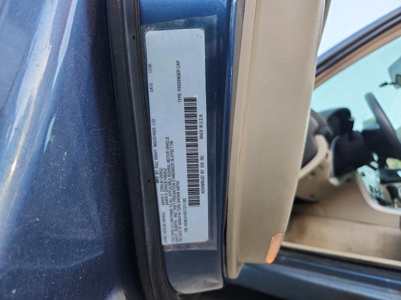 Auction sale of the 2007 Subaru Legacy, vin: 4S3BL616377211183, lot number: 48270166
