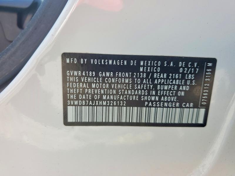 50563576 :رقم المزاد ، 3VWDB7AJXHM326132 vin ، 2017 Volkswagen Jetta مزاد بيع