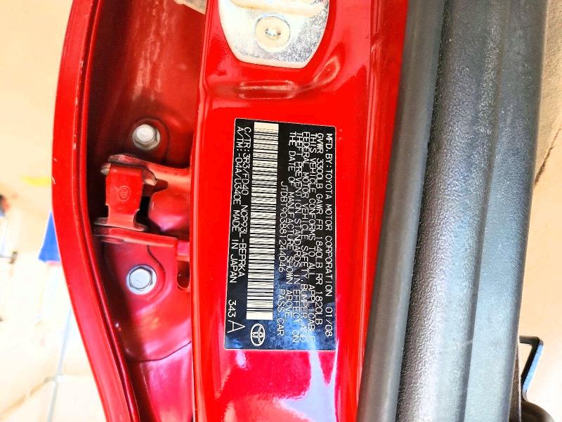 Aukcja sprzedaży 2008 Toyota Yaris, vin: JTDBT903881244046, numer aukcji: 50229586