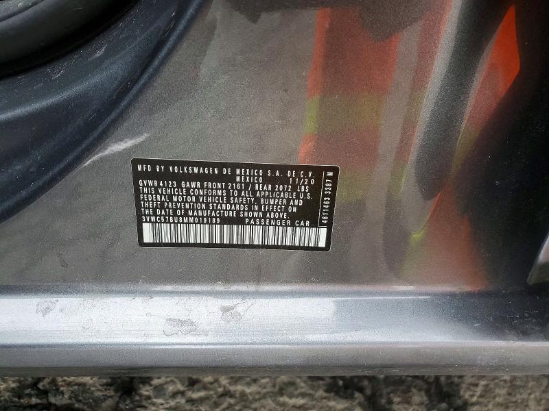 49748346 :رقم المزاد ، 3VWC57BU8MM019189 vin ، 2021 Volkswagen Jetta مزاد بيع