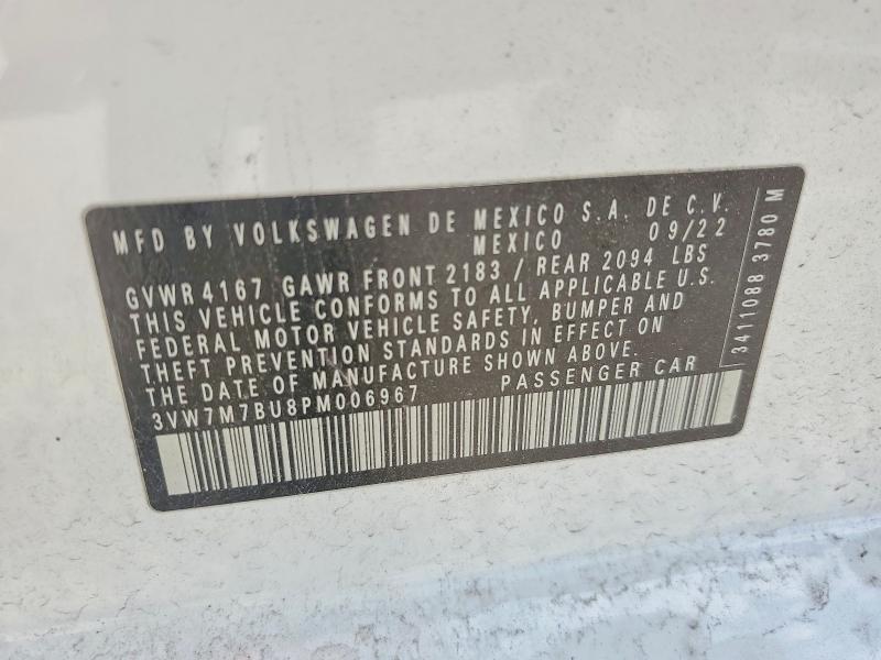 Aukcja sprzedaży 2023 Volkswagen Jetta, vin: 3VW7M7BU8PM006967, numer aukcji: 51954186