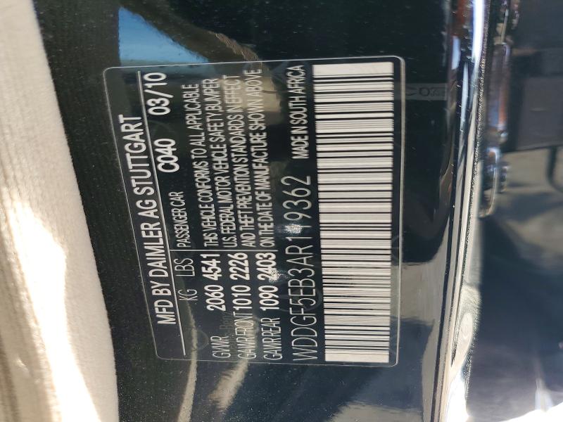 Продажа на аукционе авто 2010 Mercedes-benz C, vin: WDDGF5EB3AR119362, номер лота: 49421476