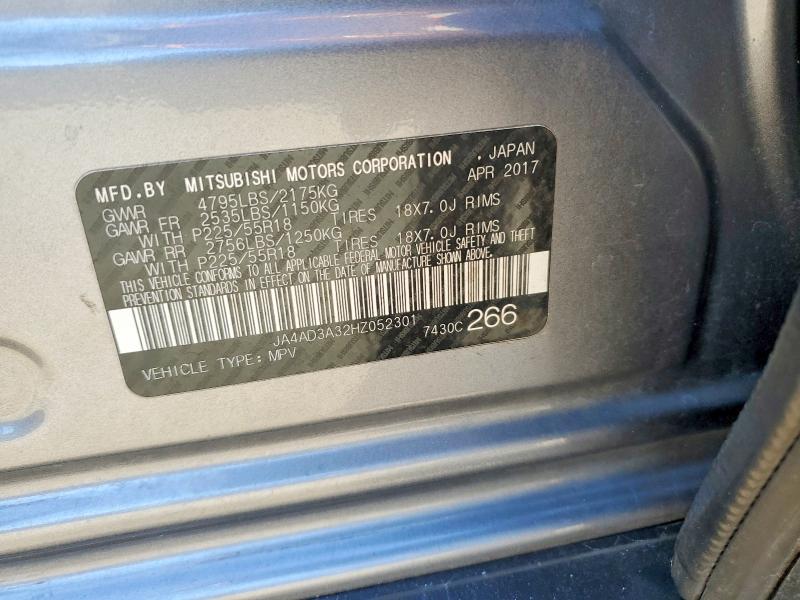 Продаж на аукціоні авто 2017 Mitsubishi Outlander, vin: JA4AD3A32HZ052301, номер лоту: 49477306