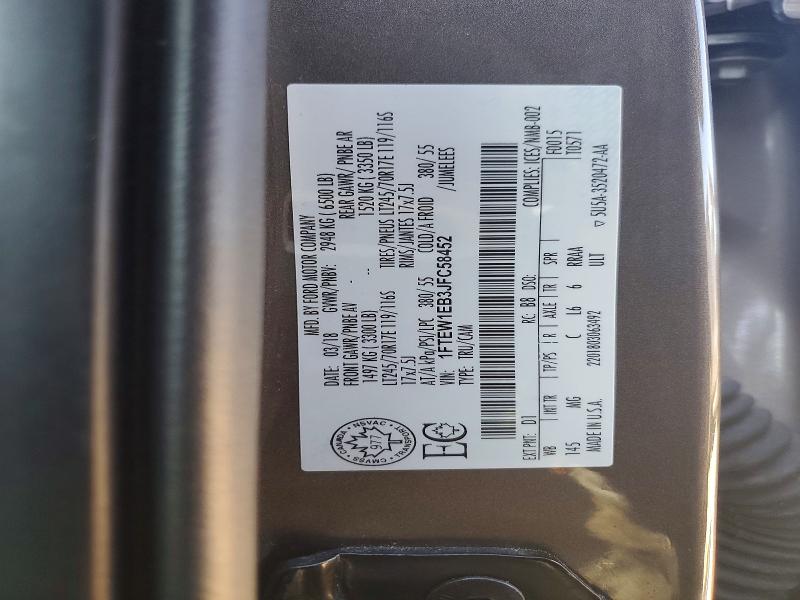 Aukcja sprzedaży 2018 Ford F150, vin: 1FTEW1EB3JFC58452, numer aukcji: 50660436