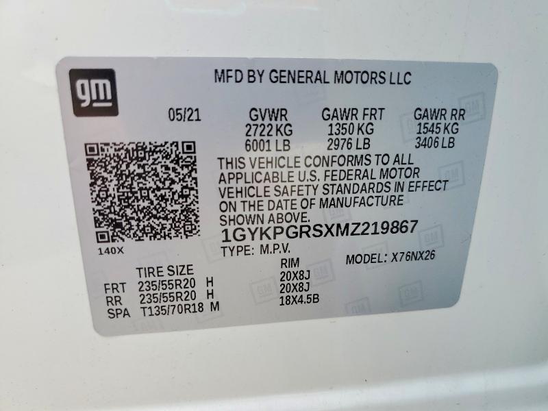 Продаж на аукціоні авто 2021 Cadillac Xt6, vin: 1GYKPGRSXMZ219867, номер лоту: 51148306