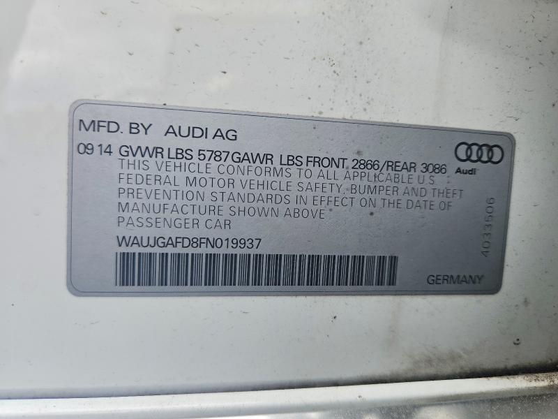 Продажа на аукционе авто 2015 Audi A8, vin: WAUJGAFD8FN019937, номер лота: 51709646
