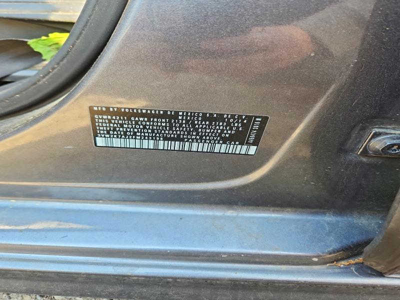 51100296 :رقم المزاد ، 3VW2K7AJ2FM243198 vin ، 2015 Volkswagen Jetta مزاد بيع