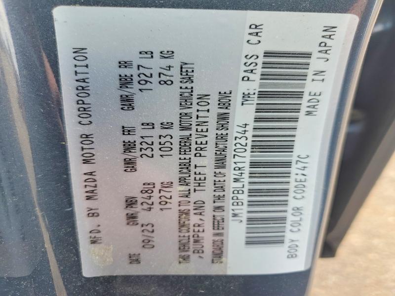 Продажа на аукционе авто 2024 Mazda 3, vin: JM1BPBLM4R1702344, номер лота: 47325076