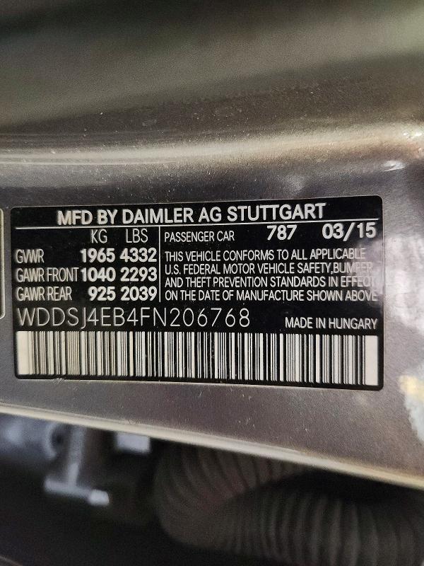 51175676 :رقم المزاد ، WDDSJ4EB4FN206768 vin ، 2015 Mercedes-benz Cla مزاد بيع