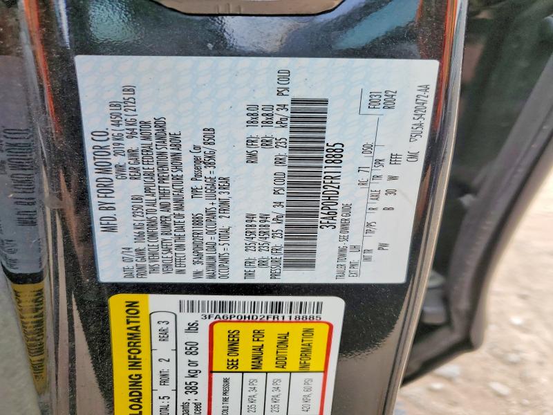 2015 Ford Fusion მანქანა იყიდება აუქციონზე, vin: 3FA6P0HD2FR118885, აუქციონის ნომერი: 49120676