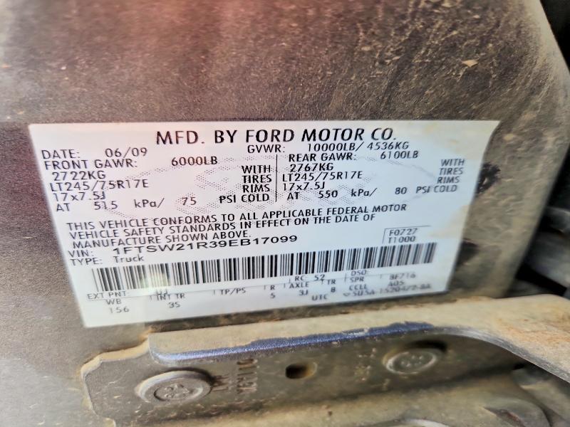 Aukcja sprzedaży 2009 Ford F250, vin: 1FTSW21R39EB17099, numer aukcji: 48931816