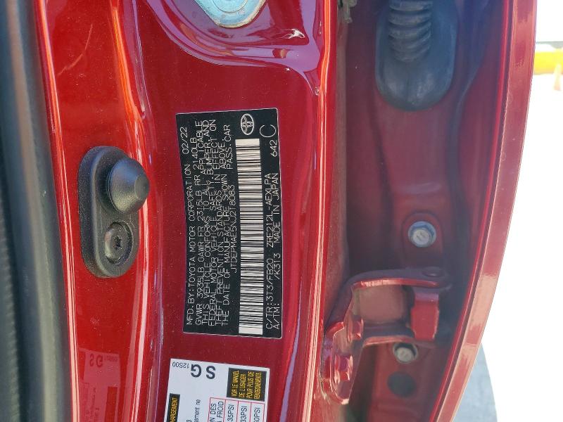 51481126 :رقم المزاد ، JTDEPMAE5NJ218083 vin ، 2022 Toyota Corolla مزاد بيع