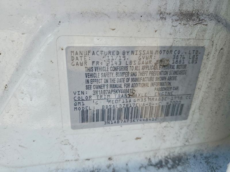 Продажа на аукционе авто 2019 Nissan Sentra, vin: 3N1AB7AP5KY448412, номер лота: 50219486