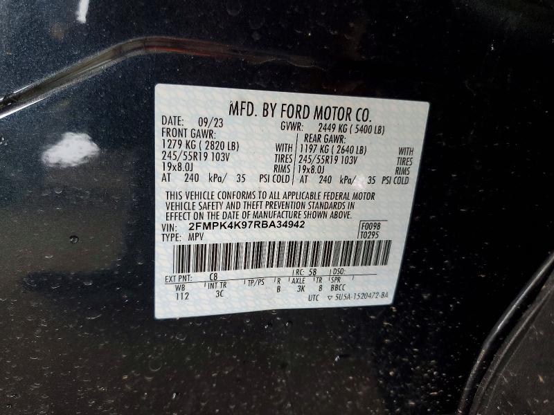 Aukcja sprzedaży 2024 Ford Edge, vin: 2FMPK4K97RBA34942, numer aukcji: 50314756